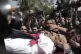 The body of Palestinian journalist Yasser Murtaja is carried