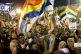 Israelis from the Druze community participate in a rally aga