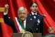 Mexico's new President Andres Manuel Lopez Obrador speaks du