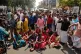 Protestors block traffic after reports of two women of menst