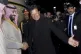 Pakistani Prime Minister Imran Khan (centre) greets Saudi Ar