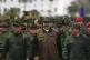 Venezuela's President Nicolas Maduro (centre) accompanied by