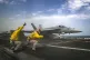 An F-18 Super Hornet from the deck of the USS Abraham Lincol