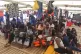 Some of the people aboard the Open Arms, which has been stra