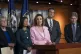 US House Speaker Nancy Pelosi (centre)