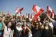 Anti-government protesters chant slogans against the Lebanes
