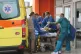 Medical staff transfer a survivor of the Ionian Sea tragedy 