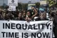 Demonstrators against inequality march to the office of the 