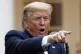 President Donald Trump speaks about the coronavirus in the R