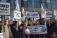 ADCU members protest outside the London Mayor's office
