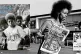 Gloria Abernethy sells the Black Panther newspaper while Tam