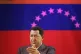 President of Venezuela Hugo Chavez addresses crowds of suppo