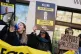 Protesters outside Westminster Magistrates' Court, London, w