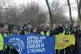 United Voices of the World (UVW) members strike outside of S