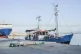 The Mare Liberum docks at the port in Mytilene, Lesbos after