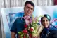 Jailed Iranian teacher and trade unionist Esmail Abdi (left)