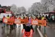 Just Stop Oil activists march through Clapham, south London