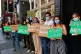 Living Rent Edinburgh members protested outside of Braemore 