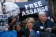 Kristinn Hrafnsson, editor of WikiLeaks, right, and barriste