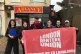 Members of the London Renters Union demonstrate outside Adva