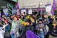 The picket line outside NICE at Piccadilly Gardens in Leeds 