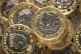 British one pound coins, January 26, 2018