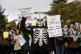 Radiographers form a picket line outside Queen Elizabeth Hos