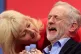 Unite's Jennie Formby shares a joke with Jeremy Corbyn back 