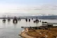 The Oil platform Stena Spey is moved with tug boats amongst 