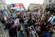 Protesters taking part in the Stop Trident protest march as 