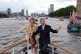 Kate Hoey poses with Nigel Farage on a fishing boat in the T