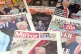 Front pages of national newspapers reporting on the inaugura