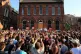 Hundreds of people attend a speech by Jeremy Corbyn last yea