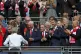 Former Arsenal manager Arsene Wenger shakes hands with Arsen