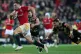 Northampton Saint's George North charges with the ball towar