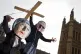 People protest against Rupert Murdoch's bid to gain control 