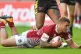 Michael McIlorum scores a try last year for his former team 