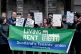 Members of Scotland's tenants' union Living Rent out campaig