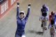 Katie Archibald celebrates winning the Women's Points Race F