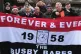 Former Manchester United full-back Denis Irwin (third from l