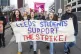 Students in Leeds supporting the UCU strike