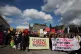University staff and students on strike in Edinburgh earlier