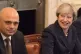 Home Secretary Sajid Javid and Theresa May