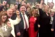 Labour councillors in Trafford celebrate as the Conservative
