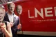 A protest during the launch of LNER trains yesterday