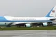 Air Force One, which President Trump will arrive on in Brita