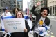 Activists outside a meeting of the Labour National Executive