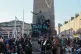 People take part in a sit down protest in O'Connell Street,