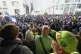 Tommy Robinson's followers gather outside the Old Bailey tod