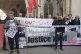 Demonstrators outside the Royal Courts of Justice, London, i
